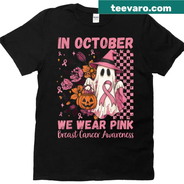 Vintage Breast Cancer Awareness t-shirt with floral design and pink text