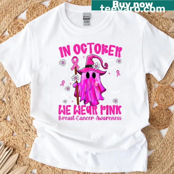 Illustrated t-shirt for Breast Cancer Awareness in October