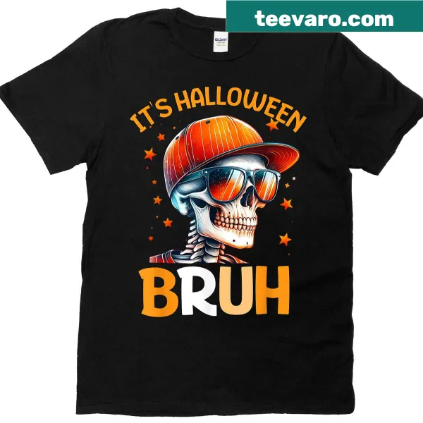 Kids Halloween t-shirt with funny skeleton design