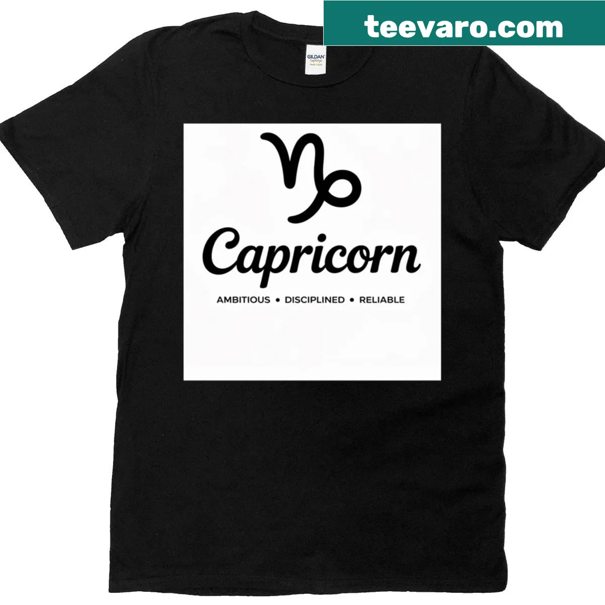 Capricorn goat symbol graphic design T-shirt for astrology lovers — on a men's t-shirt