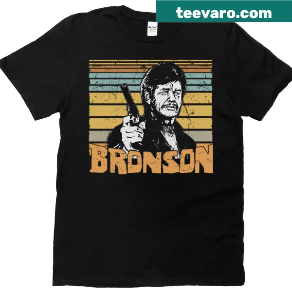 Retro-inspired T-shirt featuring Charles Bronson design.