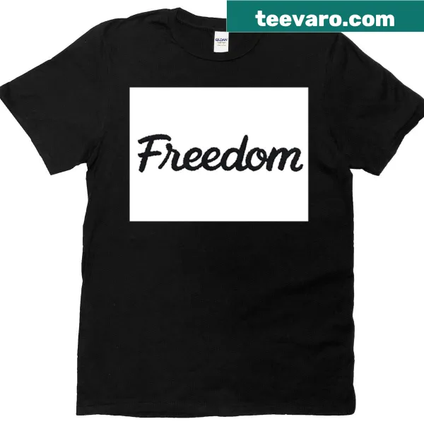 T-shirt with a Charlie Kirk tribute graphic for freedom