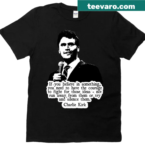 Illustrative design featuring Charlie Kirk promoting conservative values.