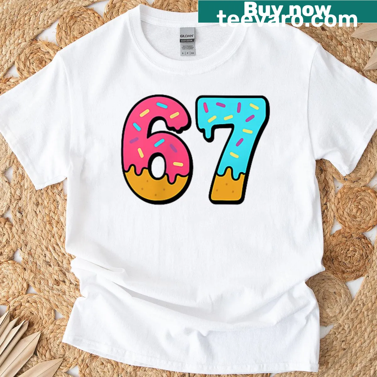 Fun ice cream graphic T-shirt with cartoonish design — on a men's t-shirt
