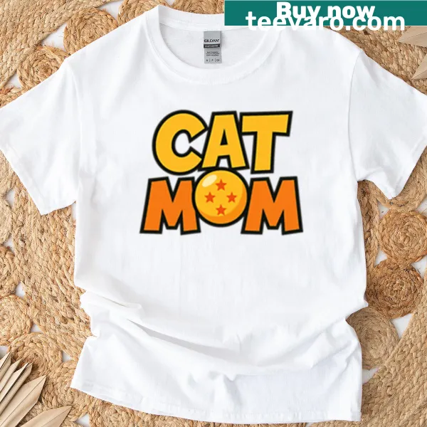 Dbz Cat Mom T-shirt with fun typography