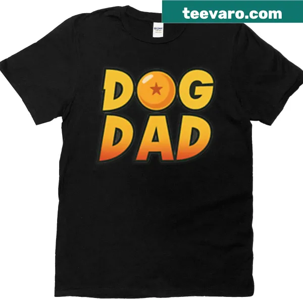 Anime-inspired dog dad graphic on a t-shirt