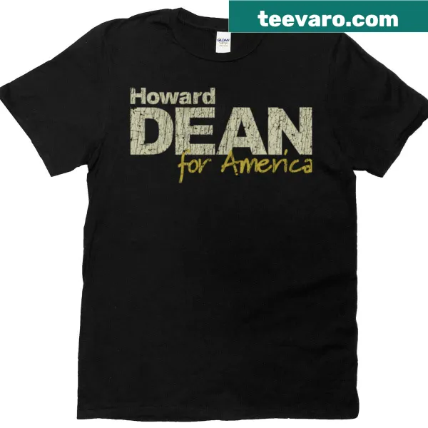 T-shirt with 'Dean For America 2004' typography design