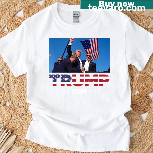 Donald Trump rally-themed T-shirt with impactful design