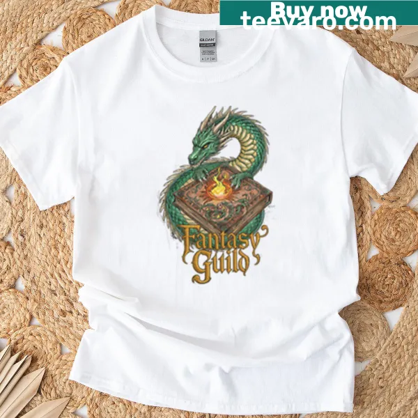 Fantasy-themed t-shirt with Dragon Guild graphic