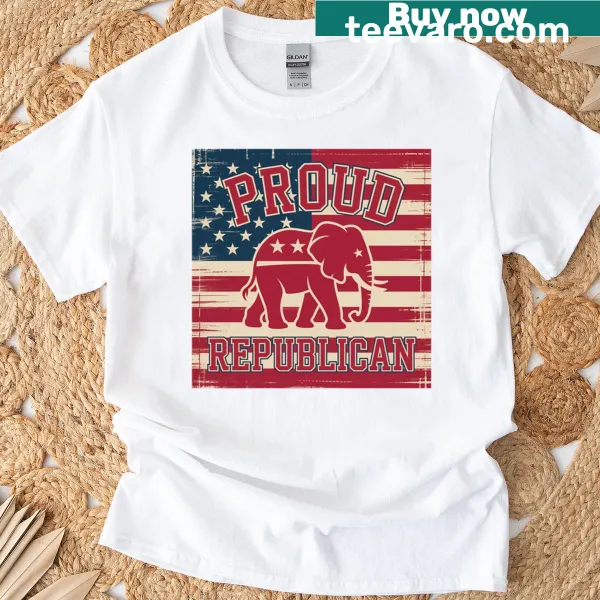 Illustrative T-shirt with elephant Republican design