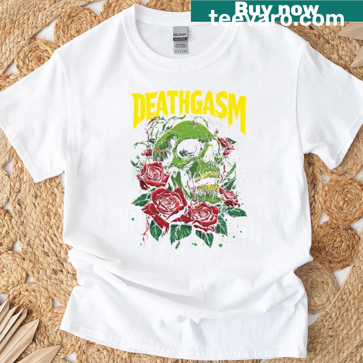 Horror T-shirt featuring Evil Dead imagery — on a men's t-shirt