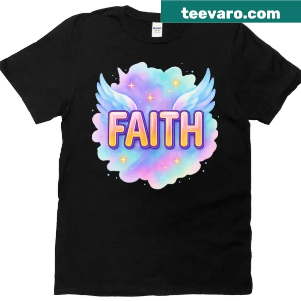Neon watercolor T-shirt with inspirational scripture art