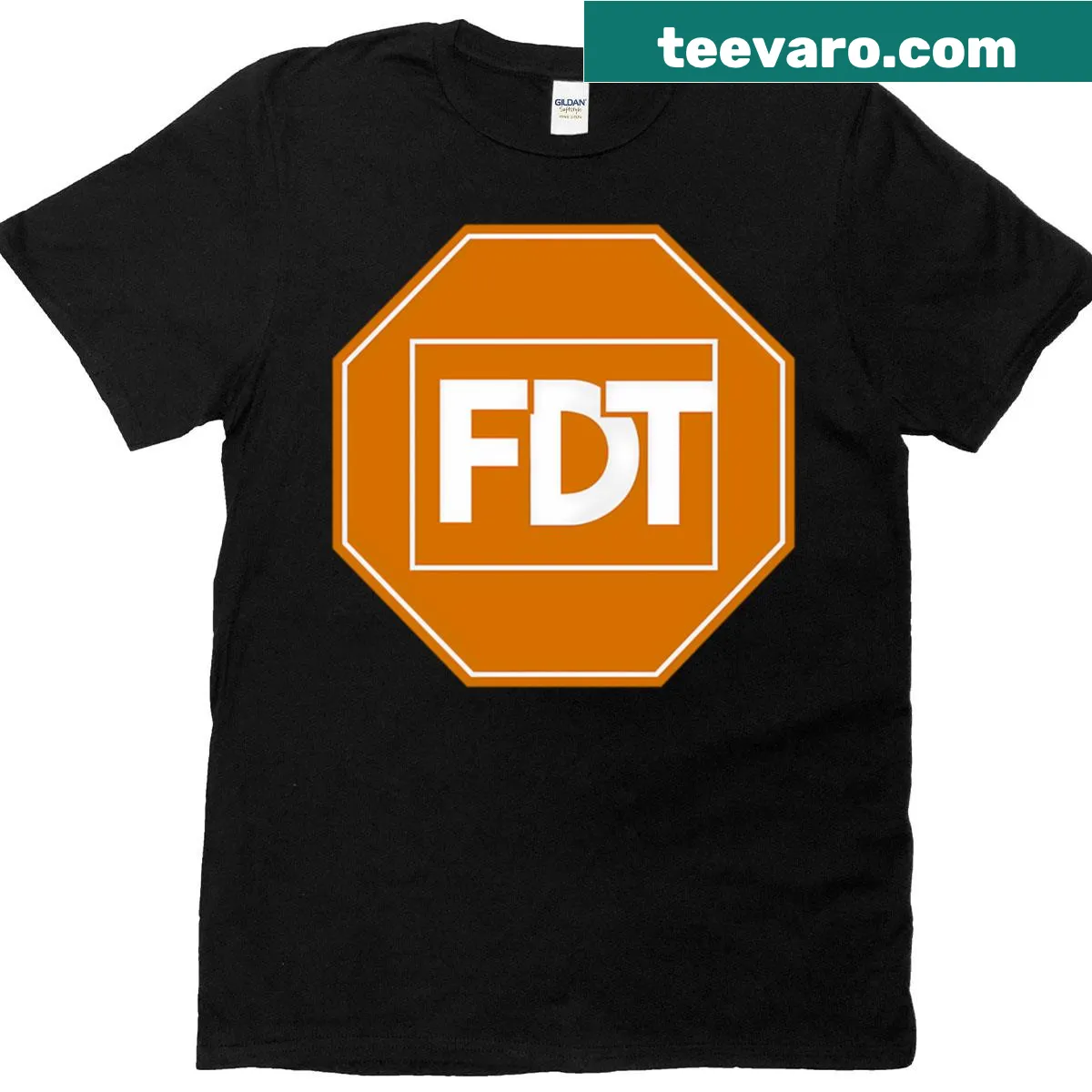 Simple text design Fdt Security t-shirt — on a men's t-shirt
