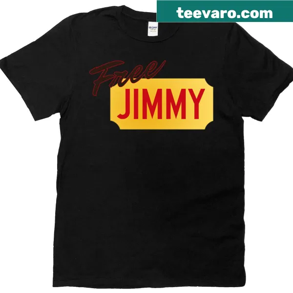 T-shirt displaying the phrase 'Free Jimmy' in bold letters