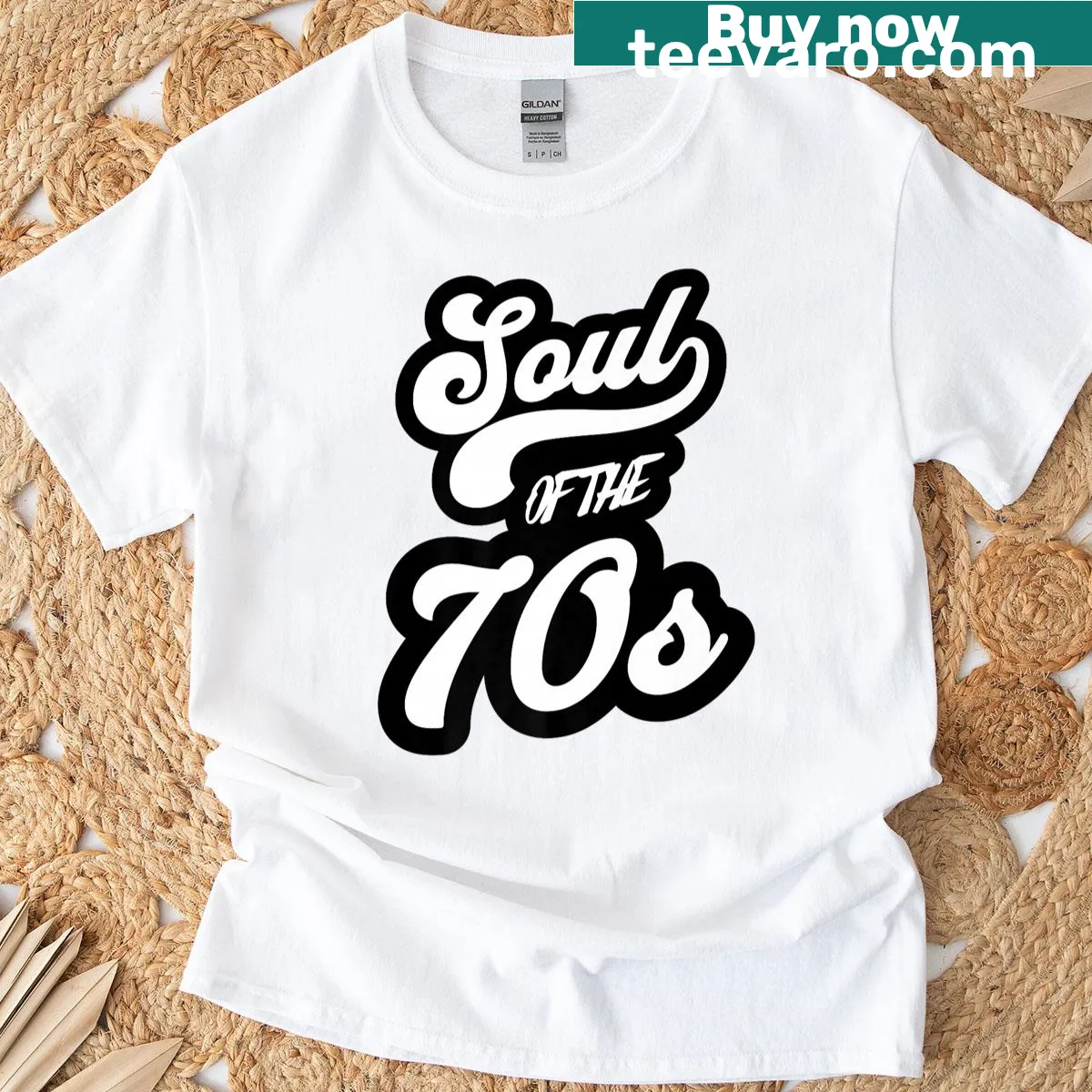 Vintage-style T-shirt celebrating funk and soul slang from the 70s and 80s — on a men's t-shirt