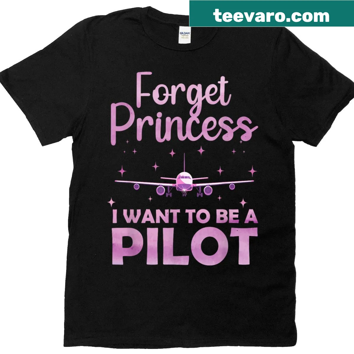 Funny aviation-themed T-shirt for women with pilot graphics — on a men's t-shirt