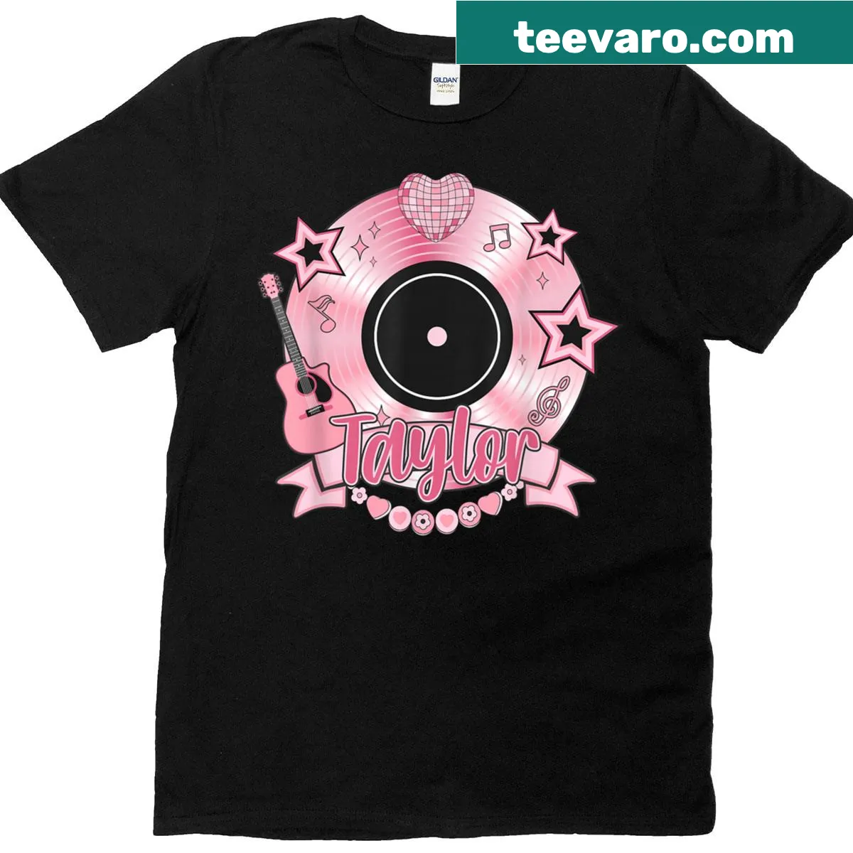 Personalized retro Taylor groovy t-shirt for girls — on a men's t-shirt