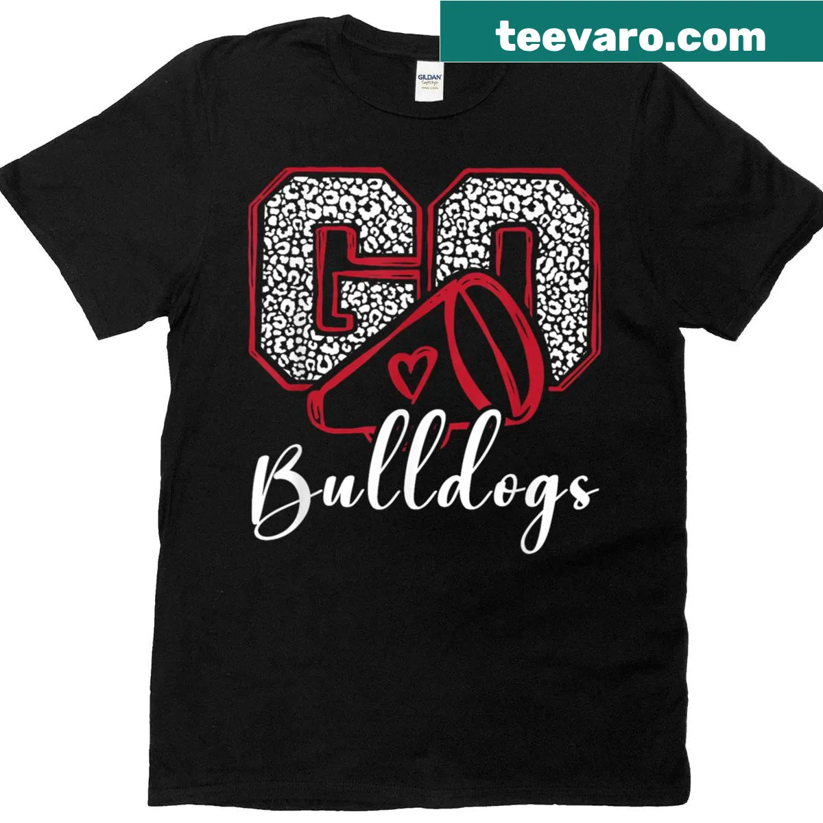Funny Go Dawgs Bulldog t-shirt for all ages — on a men's t-shirt