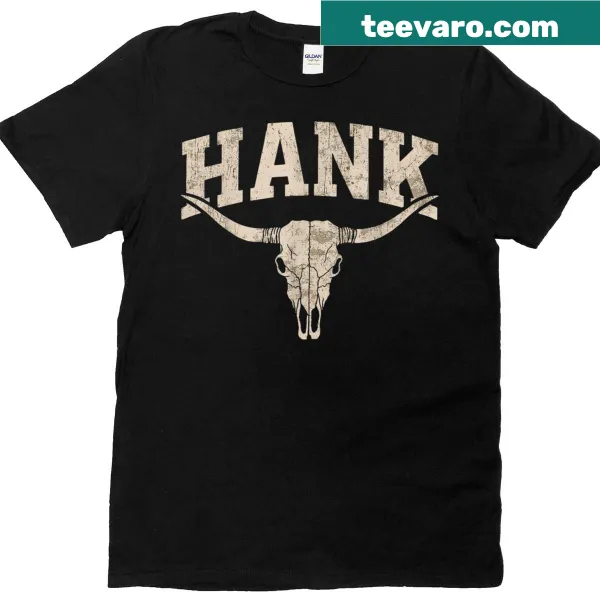 Retro T-shirt featuring a skull design with western elements