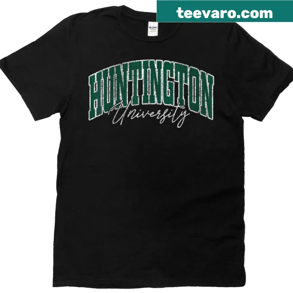 Vintage-style collegiate tee with Huntington Varsity arch design