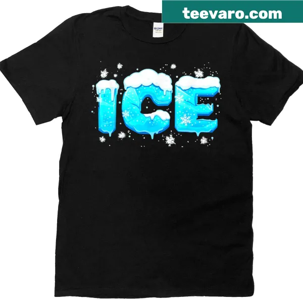 Cartoon-style Halloween T-shirt featuring ice and fire theme for families