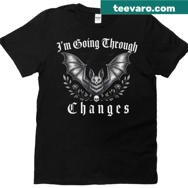 Vintage gothic bat design on heavy metal T-shirt