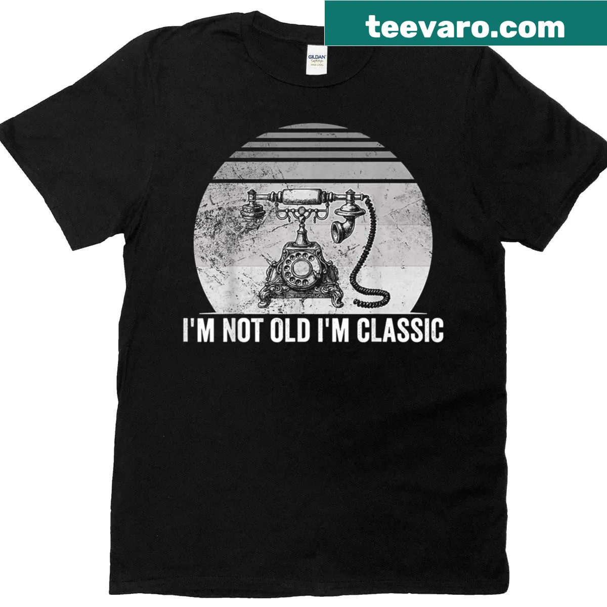 Retro t-shirt with playful text saying 'I’m Not Old, I’m Retro'. — on a men's t-shirt