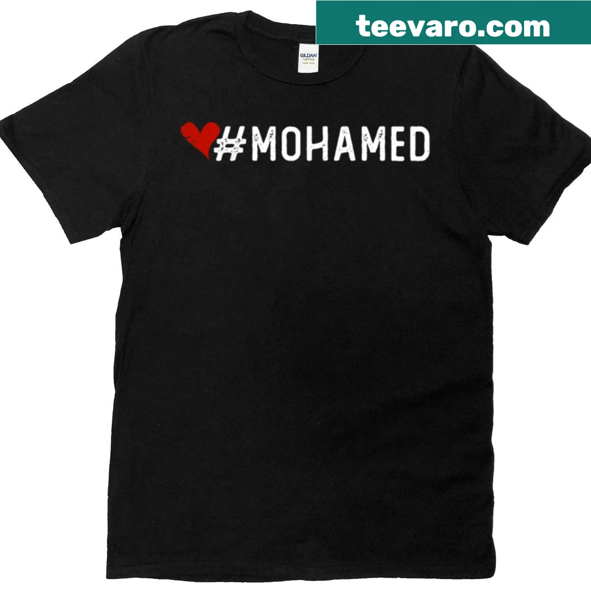 T-shirt featuring Islamic calligraphy in Arabic — on a men's t-shirt