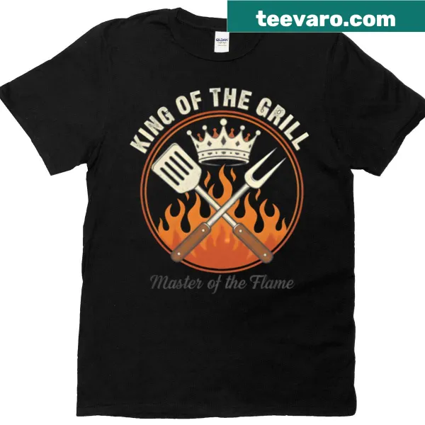 Funny t-shirt declaring 'King Of The Grill' for barbecue lovers