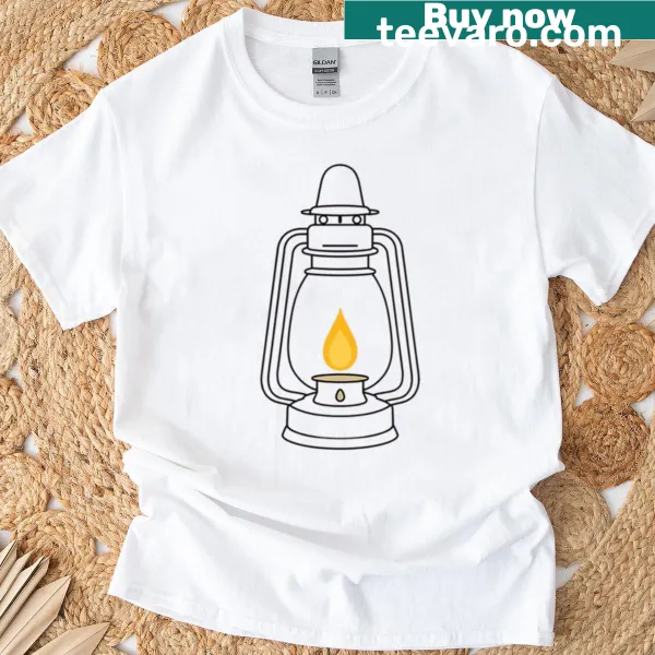 Outline of a lantern in a minimalist line-art style.