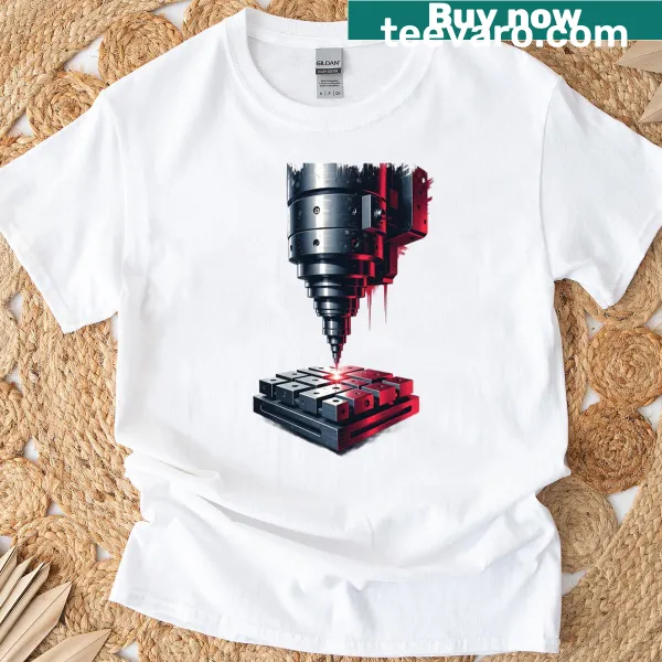 Humorous Let The Chips Fly machinist t-shirt with fun typography
