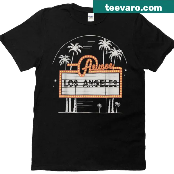 Retro Los Angeles graphic t-shirt with palm motifs and vintage lettering