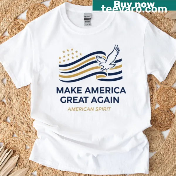 Patriotic Make America Great Again quote on T-shirt