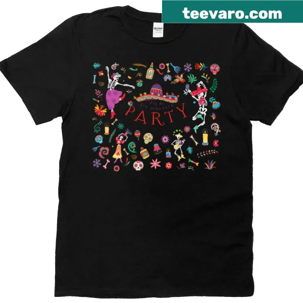 Día de los Muertos T-shirt celebrating the Day of the Dead tradition.