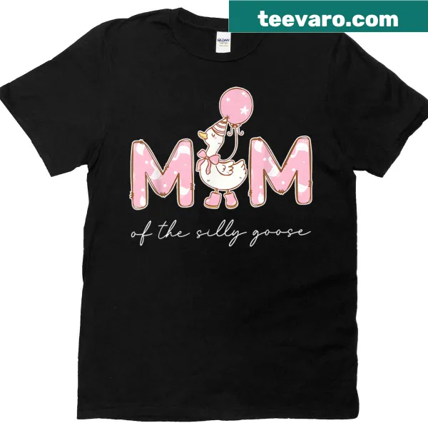 Cute T-shirt for moms featuring a silly goose illustration