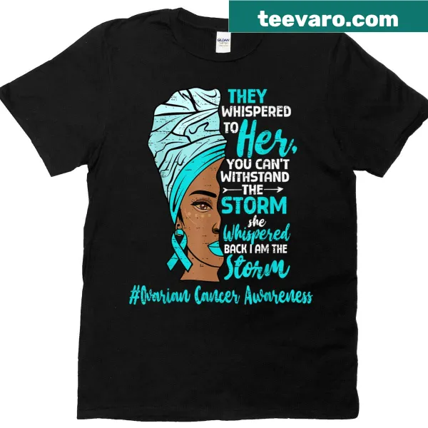 Inspirational T-shirt promoting ovarian cancer awareness for black women