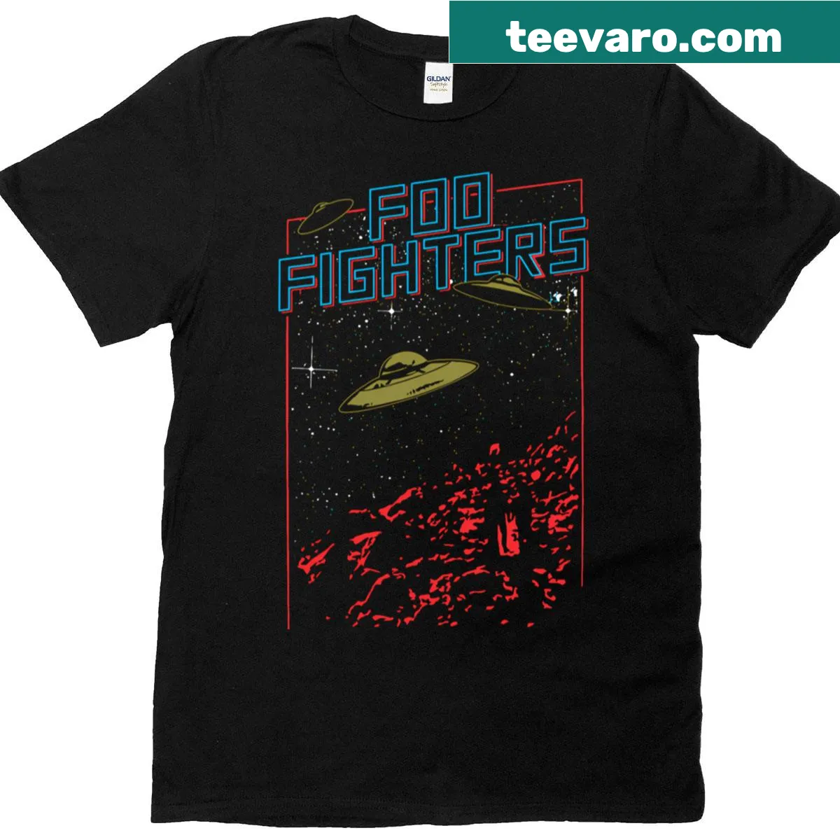 Vintage band tour graphic t-shirt for music lovers — on a men's t-shirt