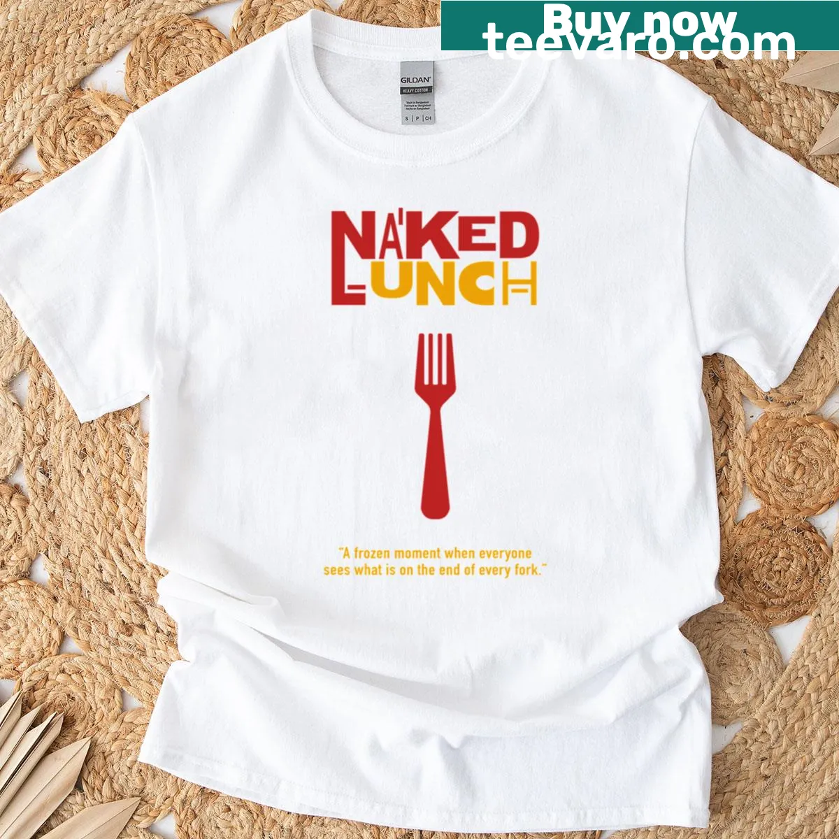 Edgy T-shirt inspired by 'Naked Lunch' featuring design elements from the film — on a men's t-shirt