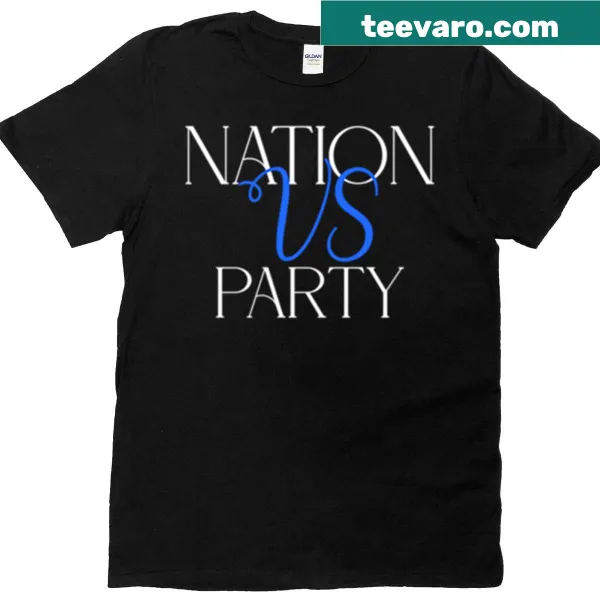 Oversized T-shirt with a humorous slogan about political identity
