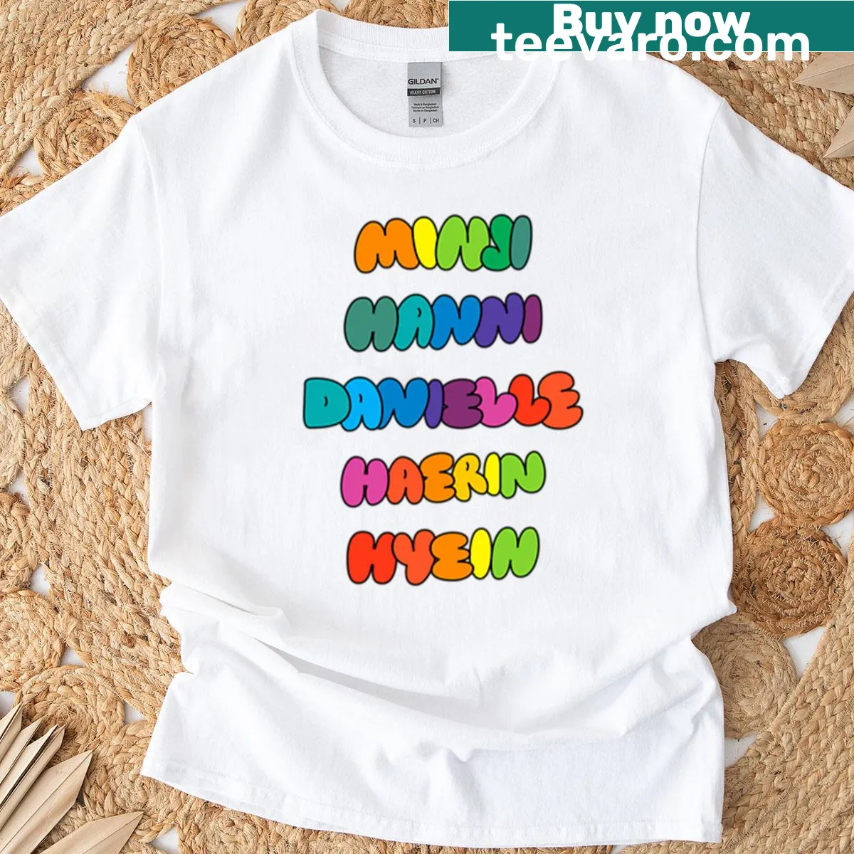 T-shirt with a supernatural design inspired by Newjeans — on a men's t-shirt