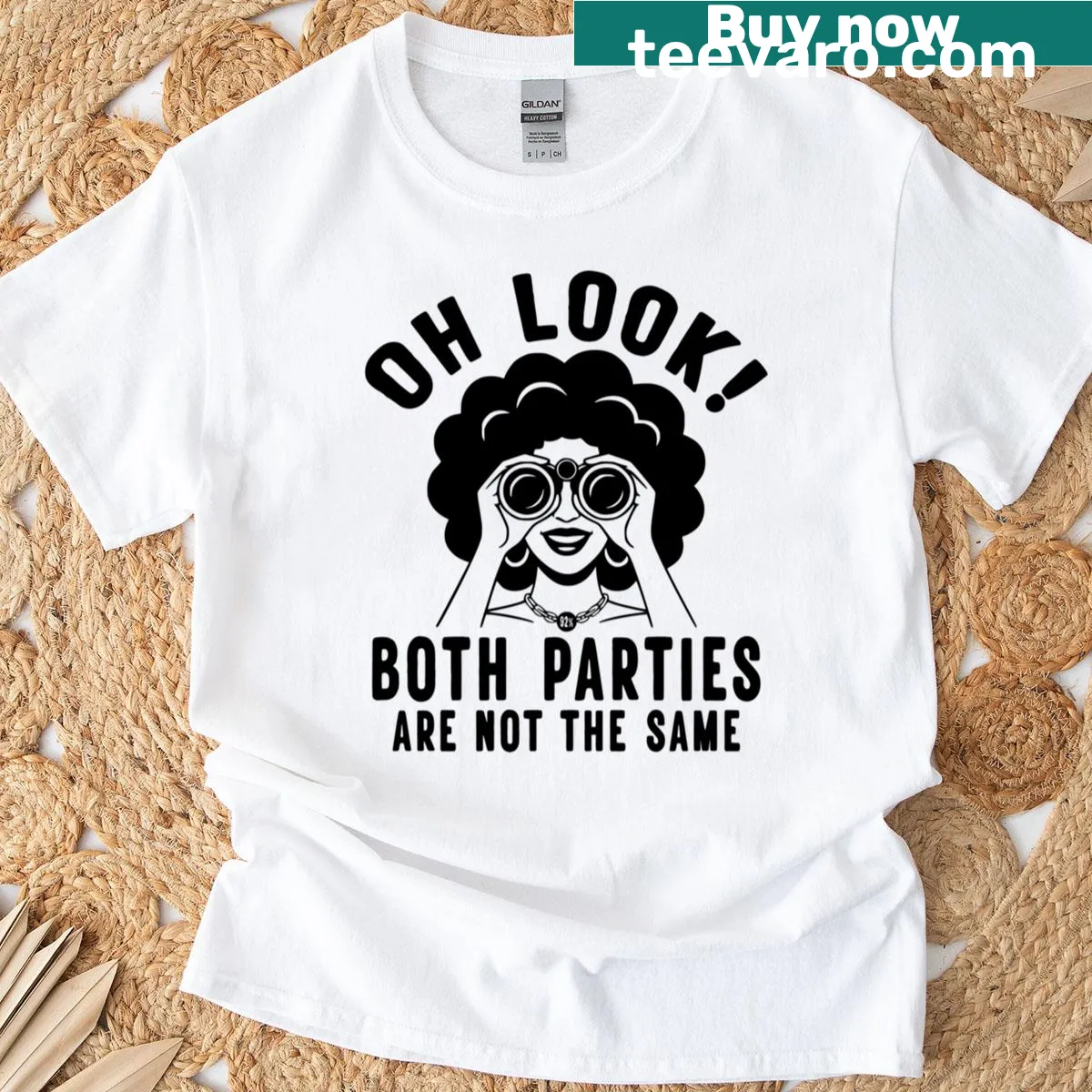 Witty political T-shirt with a clever phrase — on a men's t-shirt