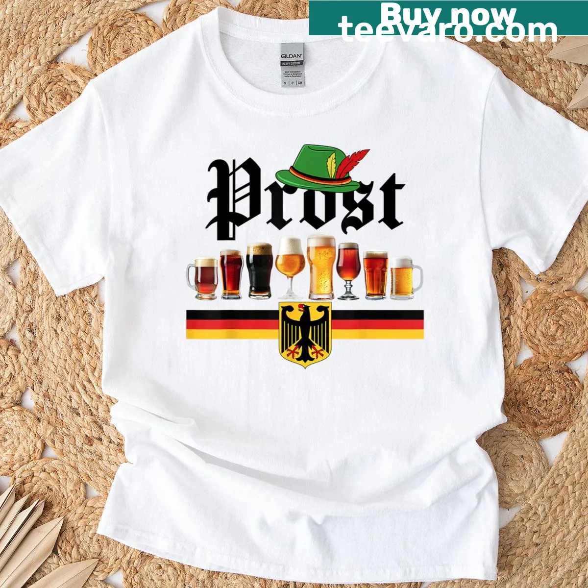 Vintage Oktoberfest t-shirt featuring a festive drinking design — on a men's t-shirt