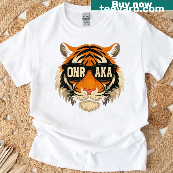 Retro tiger wearing sunglasses t-shirt design.