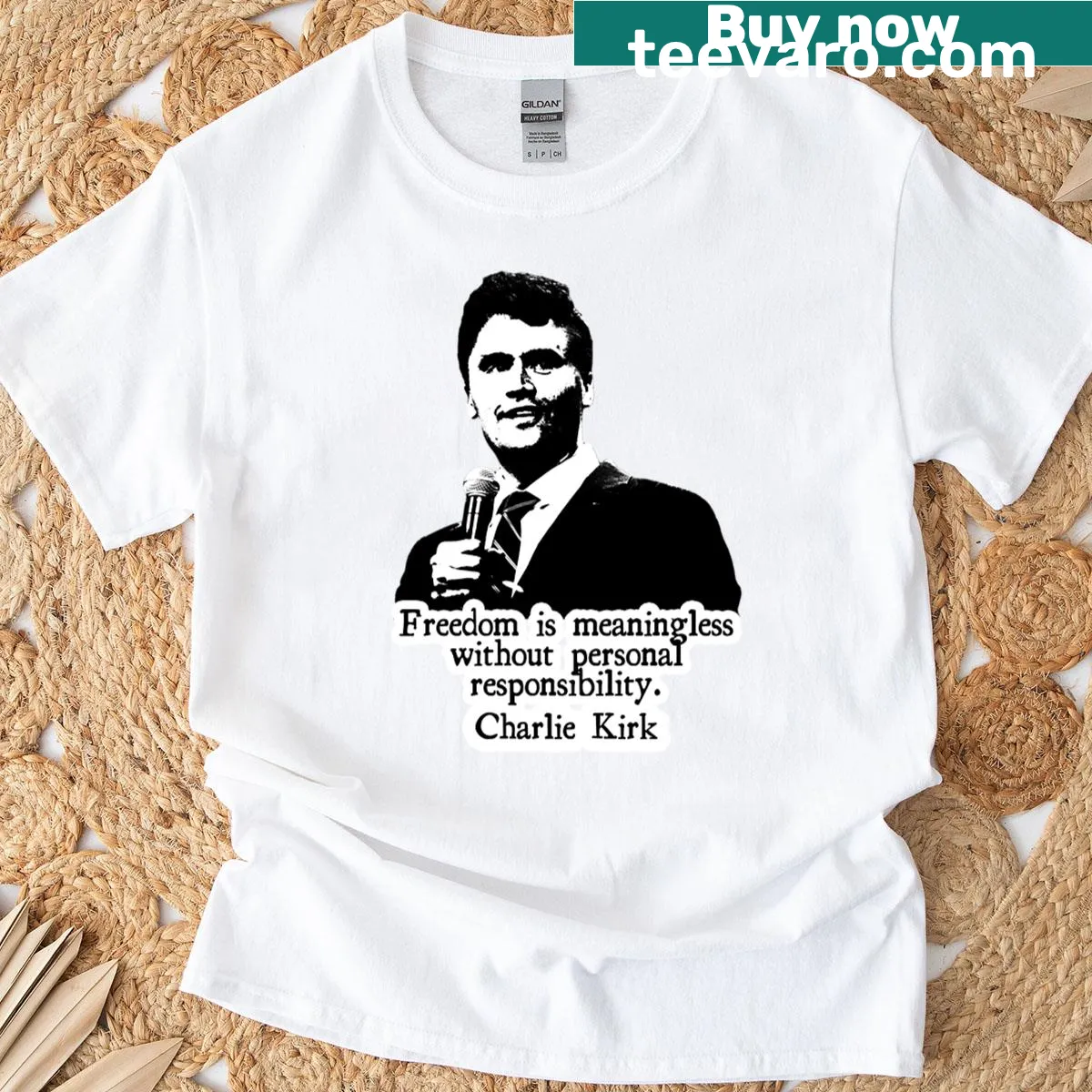 Oversized tee featuring the quote 'Personal Responsibility' in bold text — on a men's t-shirt