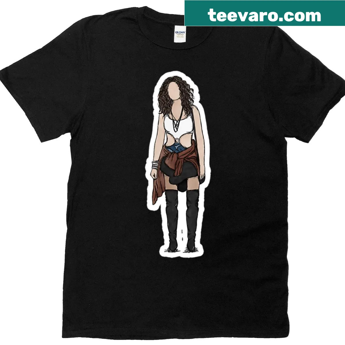 Illustrated shirt of Julia Roberts as Vivian Ward — on a men's t-shirt