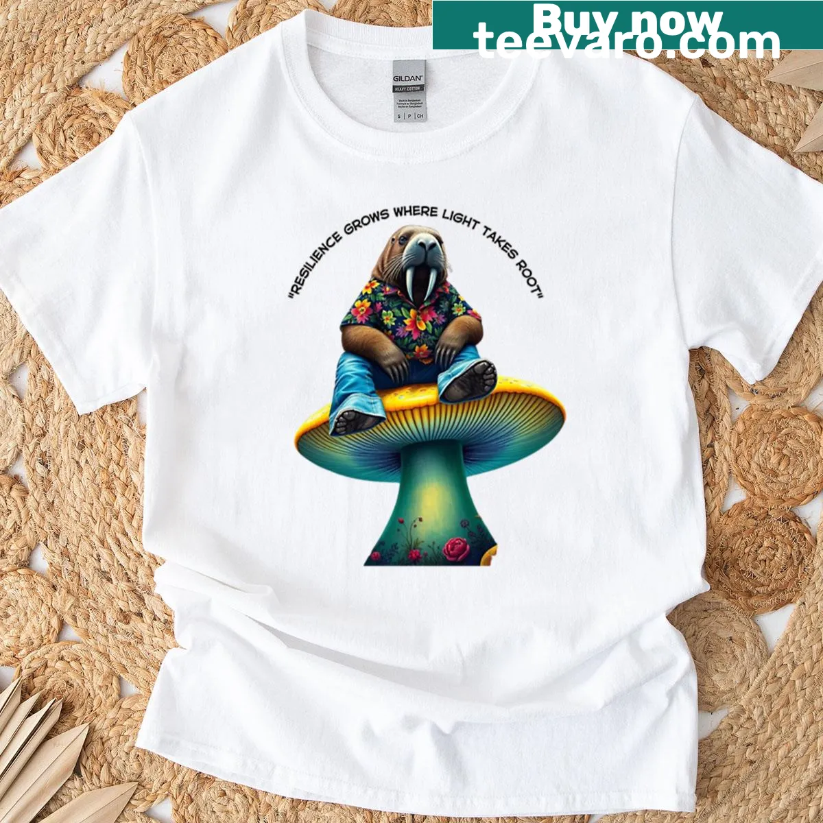 Inspirational quote about resilience displayed on a t-shirt — on a men's t-shirt
