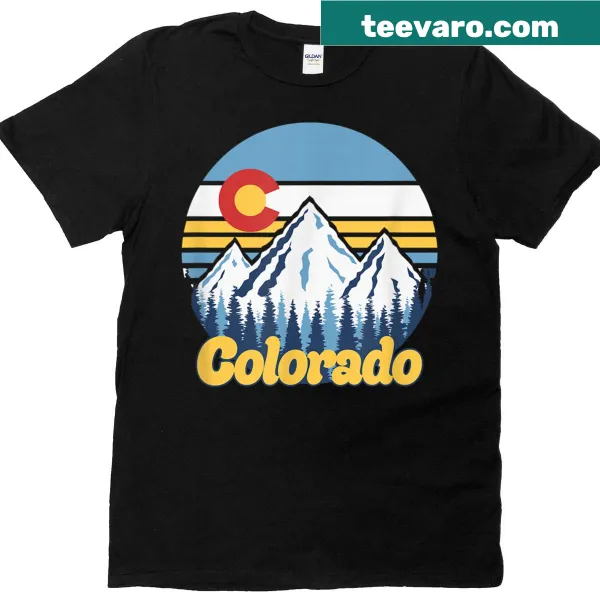 Vintage Colorado art souvenir t-shirt with retro design