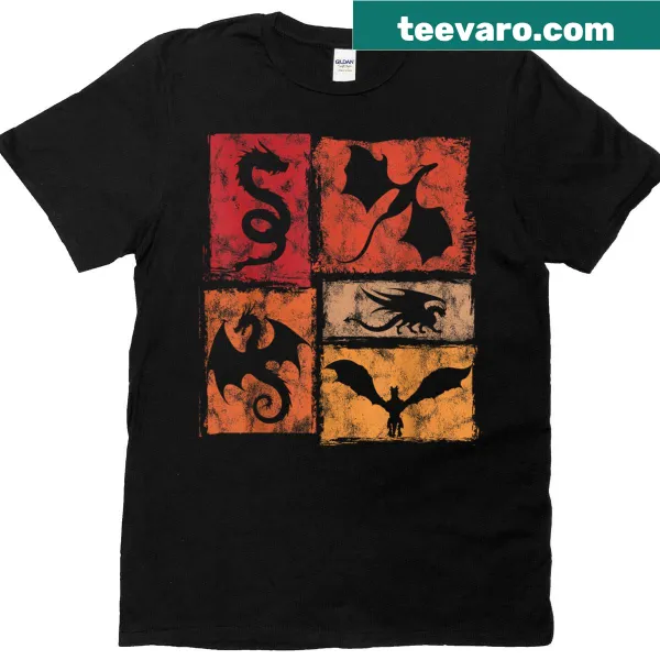 Vintage dragon graphic T-shirt for fantasy lovers