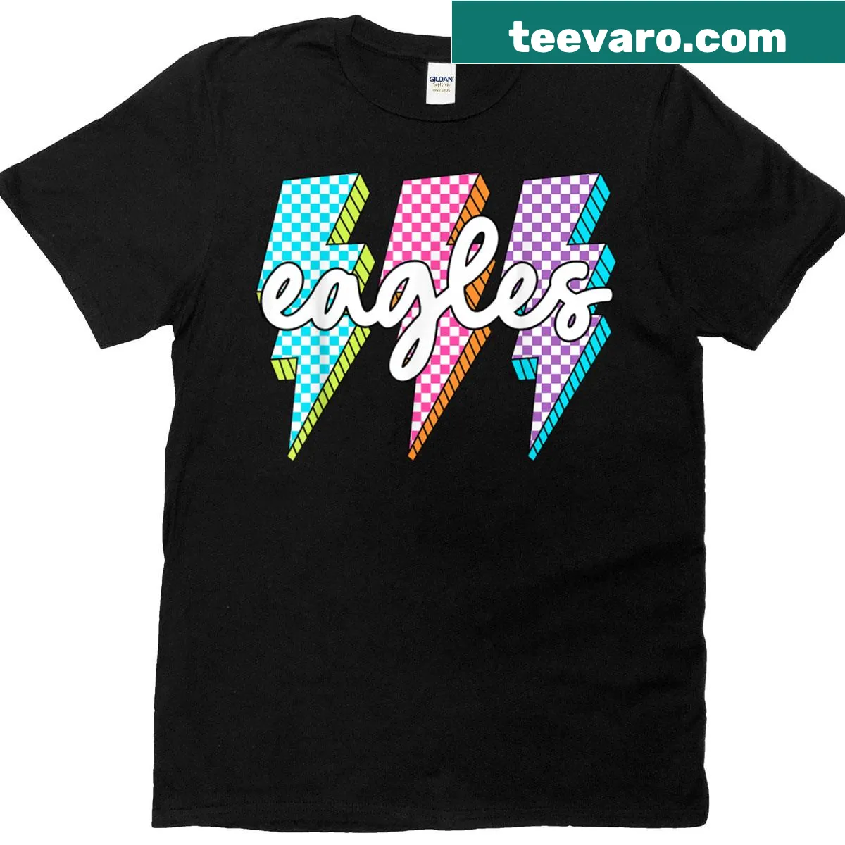 Retro Eagles name graphic t-shirt for fans of all ages — on a men's t-shirt