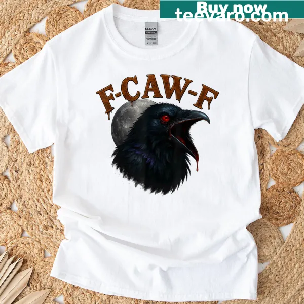 Funny retro bird t-shirt featuring a crow and humorous text